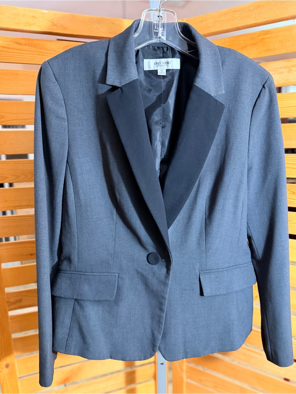 Jones New York Black Women's One-Button Tailored Blazer